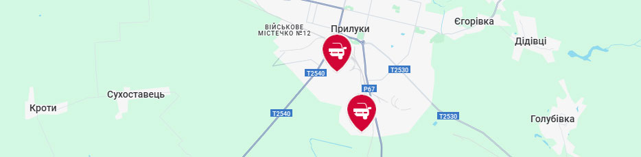 Сертифікація авто Прилуки випробувальні лабораторії Центр-Авто карта