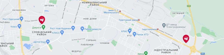 Сертифікація авто Харків випробувальні лабораторії Центр-Авто карта
