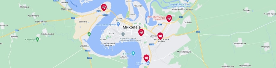 Сертифікація автомобіля Миколаїв випробувальні лабораторії Центр-Авто карта