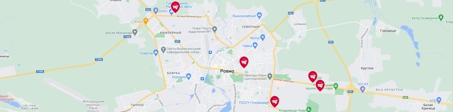 Сертификация авто Ровно испытательные лаборатории Центр-Авто карта