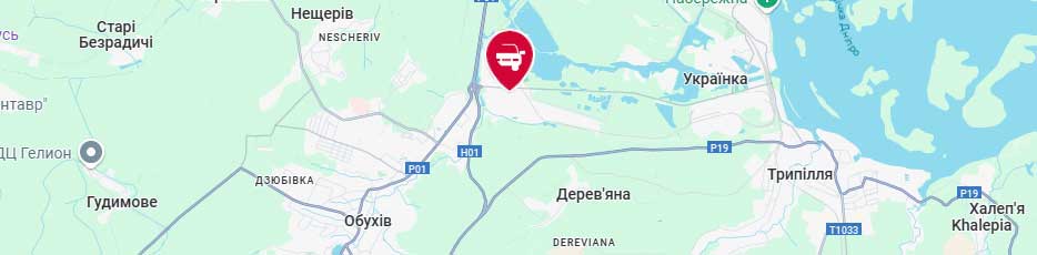 Сертифікація авто Обухів ОТК випробувальні лабораторії Центр Авто мапа